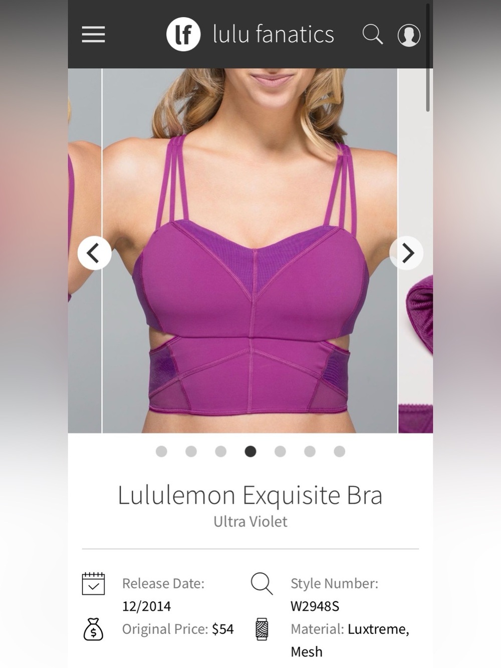 lululemon athletica Exquisite Bra - Ultra Violet